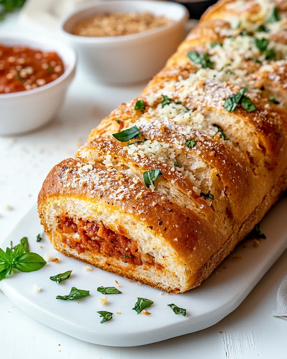Delicious Pepperoni Bread shot
