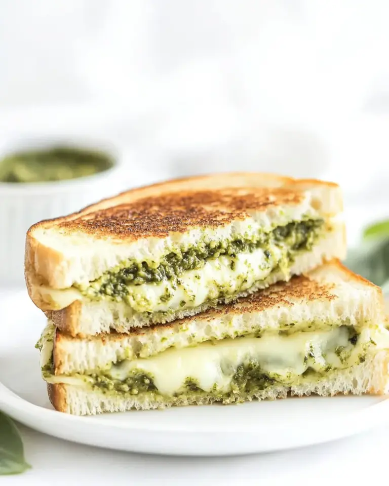 Homemade Pesto Grilled Cheese Sandwich photo