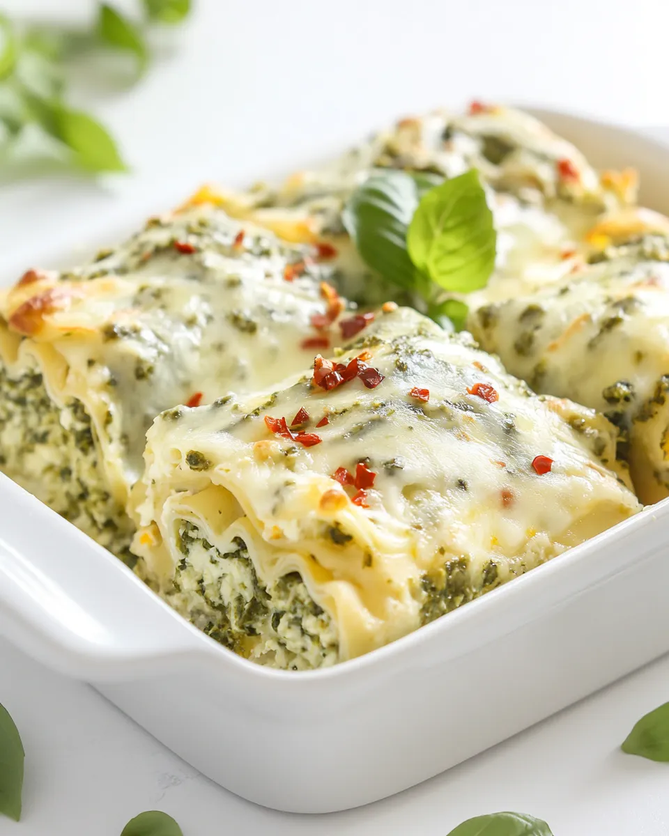 Easy Pesto Lasagna Rolls recipe photo
