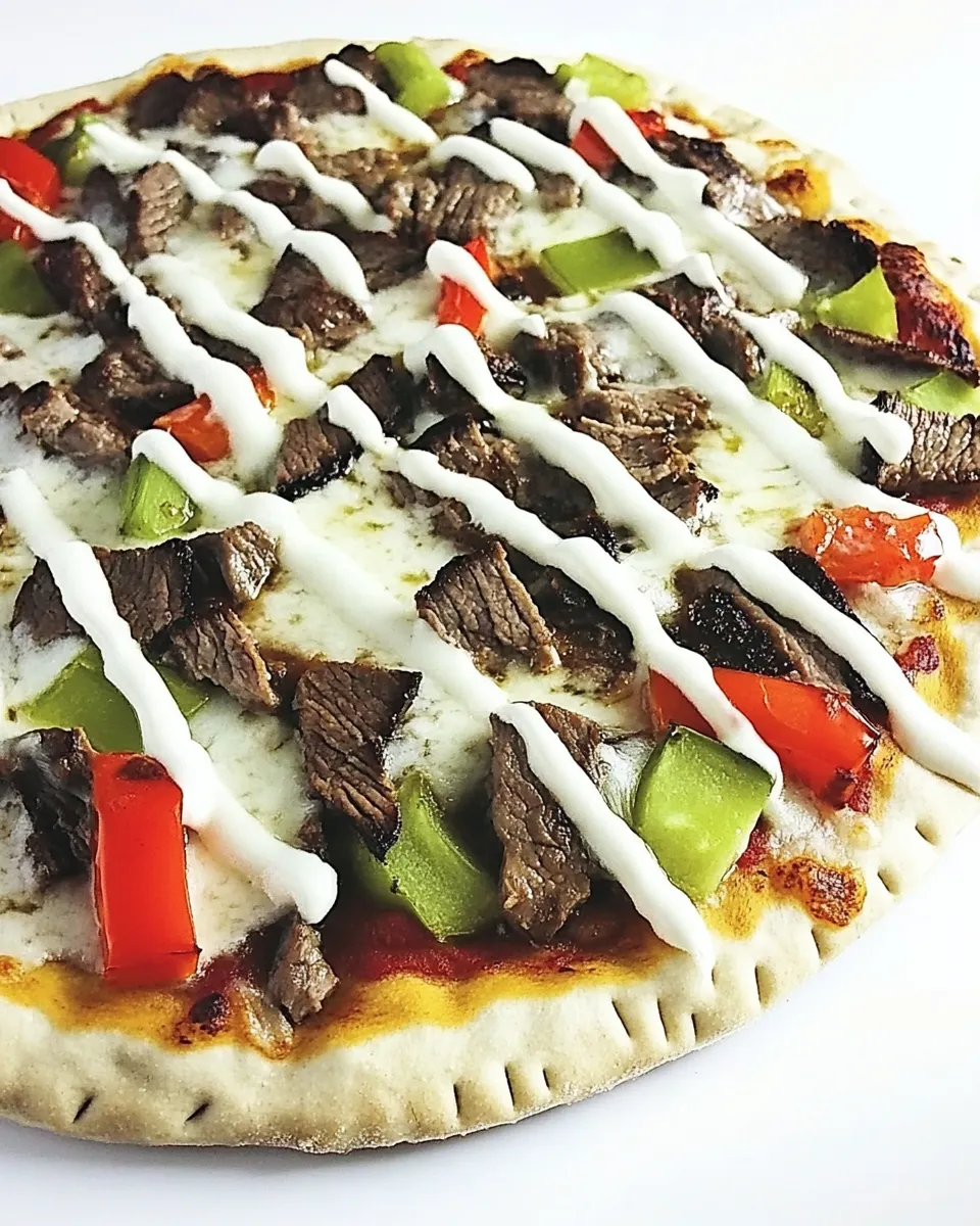 Classic Philly Cheese Steak Pizza image