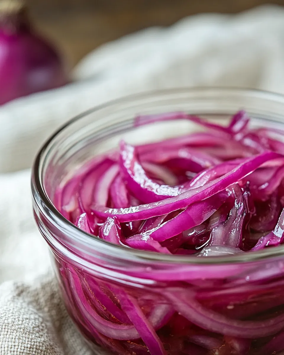 Easy Pickled Red Onions recipe shot