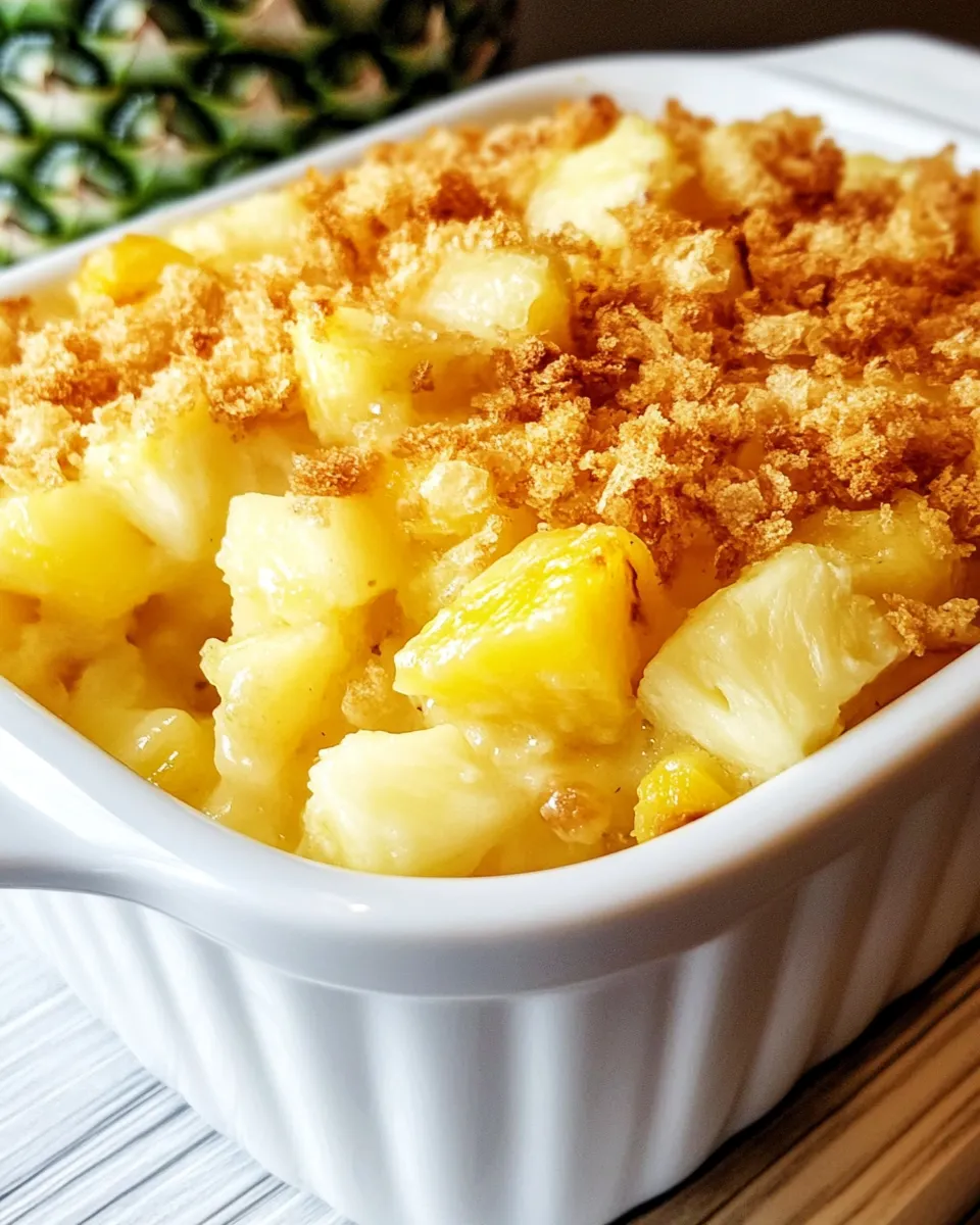 Delicious Pineapple Casserole shot
