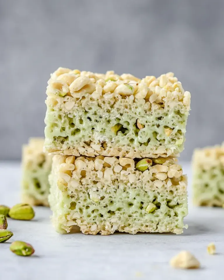 Homemade Pistachio Rice Krispie Treats photo