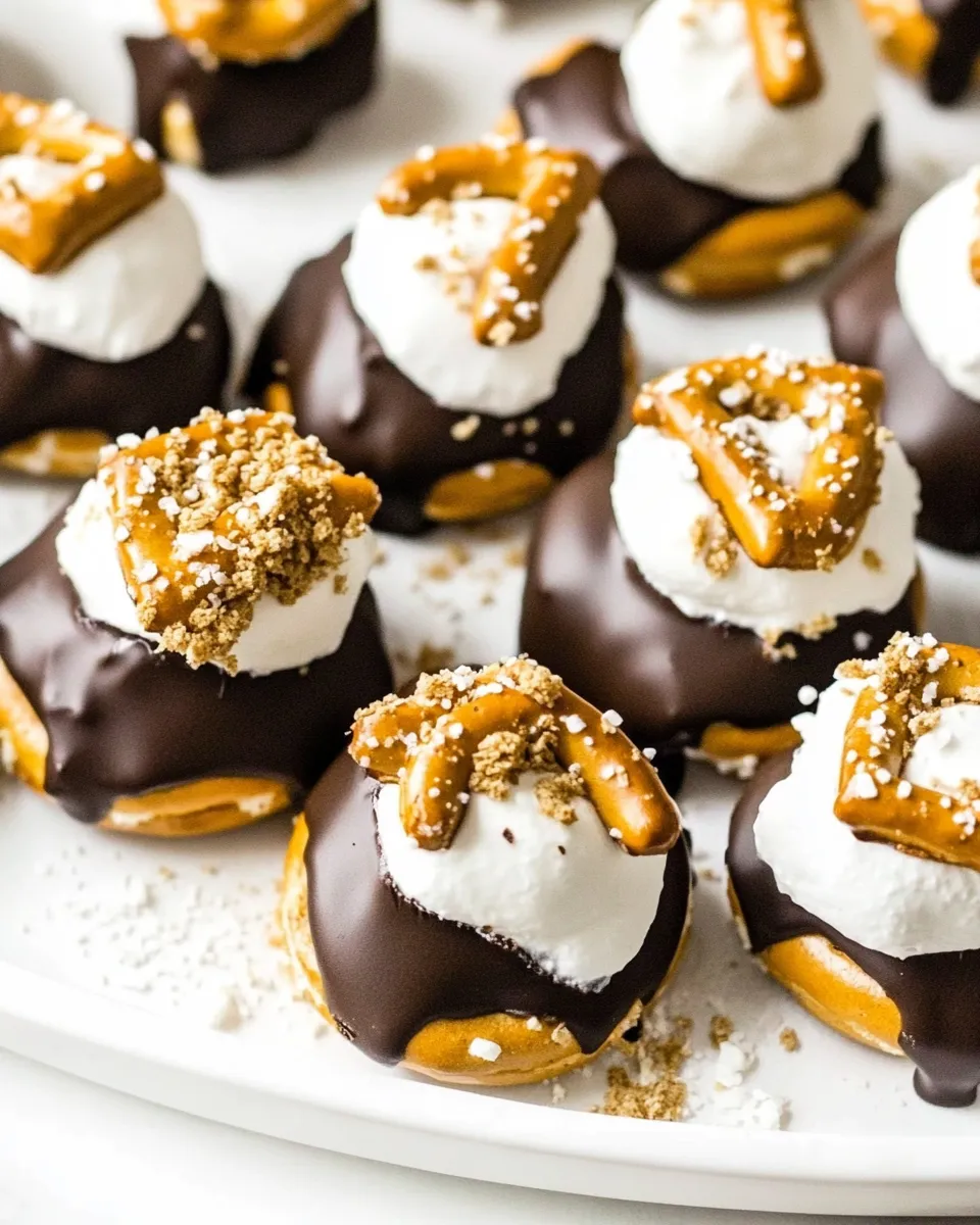 Delicious Pretzel Smores Bites shot