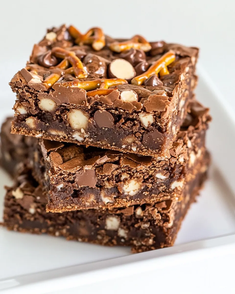 Homemade Pretzel Toffee Chip Brownies photo
