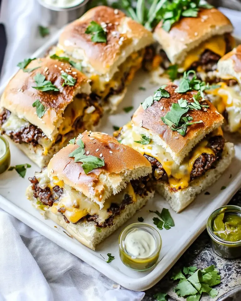 Tasty Pull Apart Cheeseburger Sliders. shot
