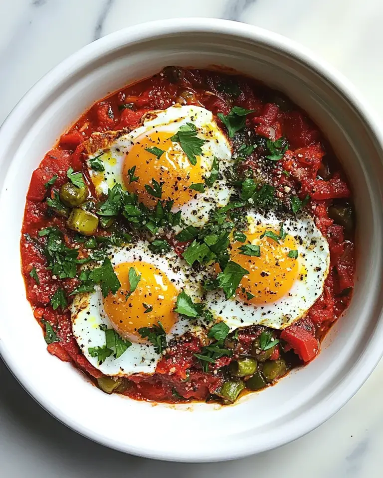 Homemade Puttanesca Poached Eggs photo