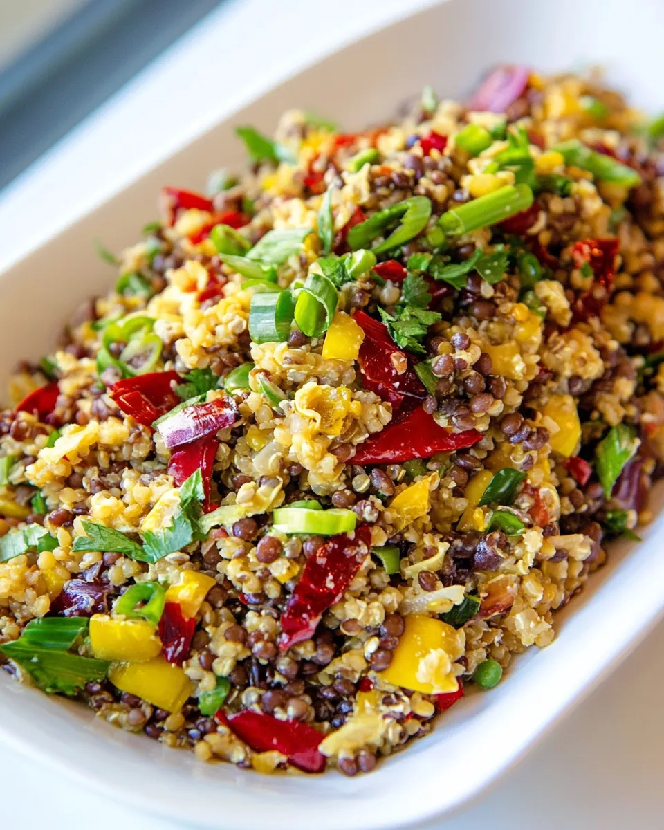 Delicious Quinoa Lentil Salad shot