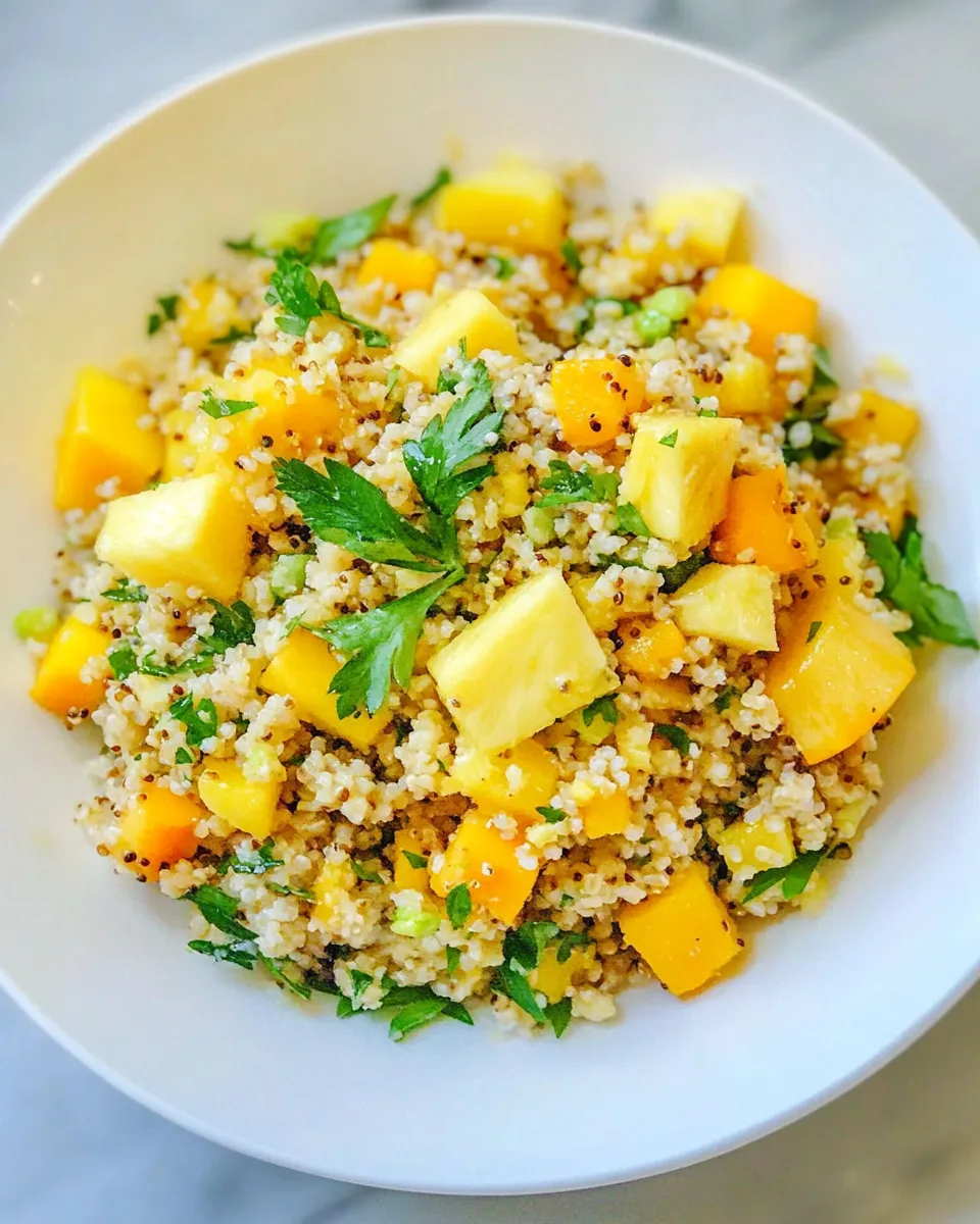 Delicious Quinoa Salad With Squash And Pineapples image