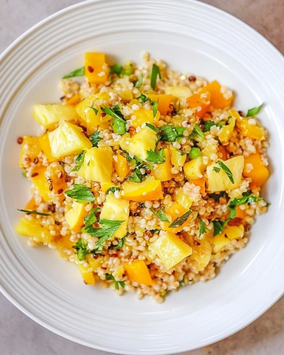 Fresh Quinoa Salad With Squash And Pineapples recipe photo