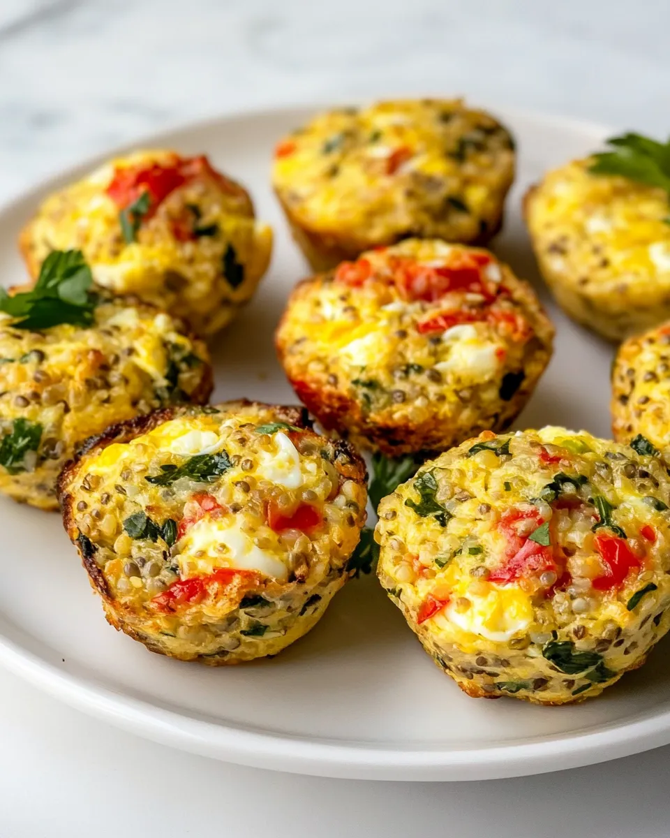 Homemade Quinoa and Egg Protein Breakfast Bites photo