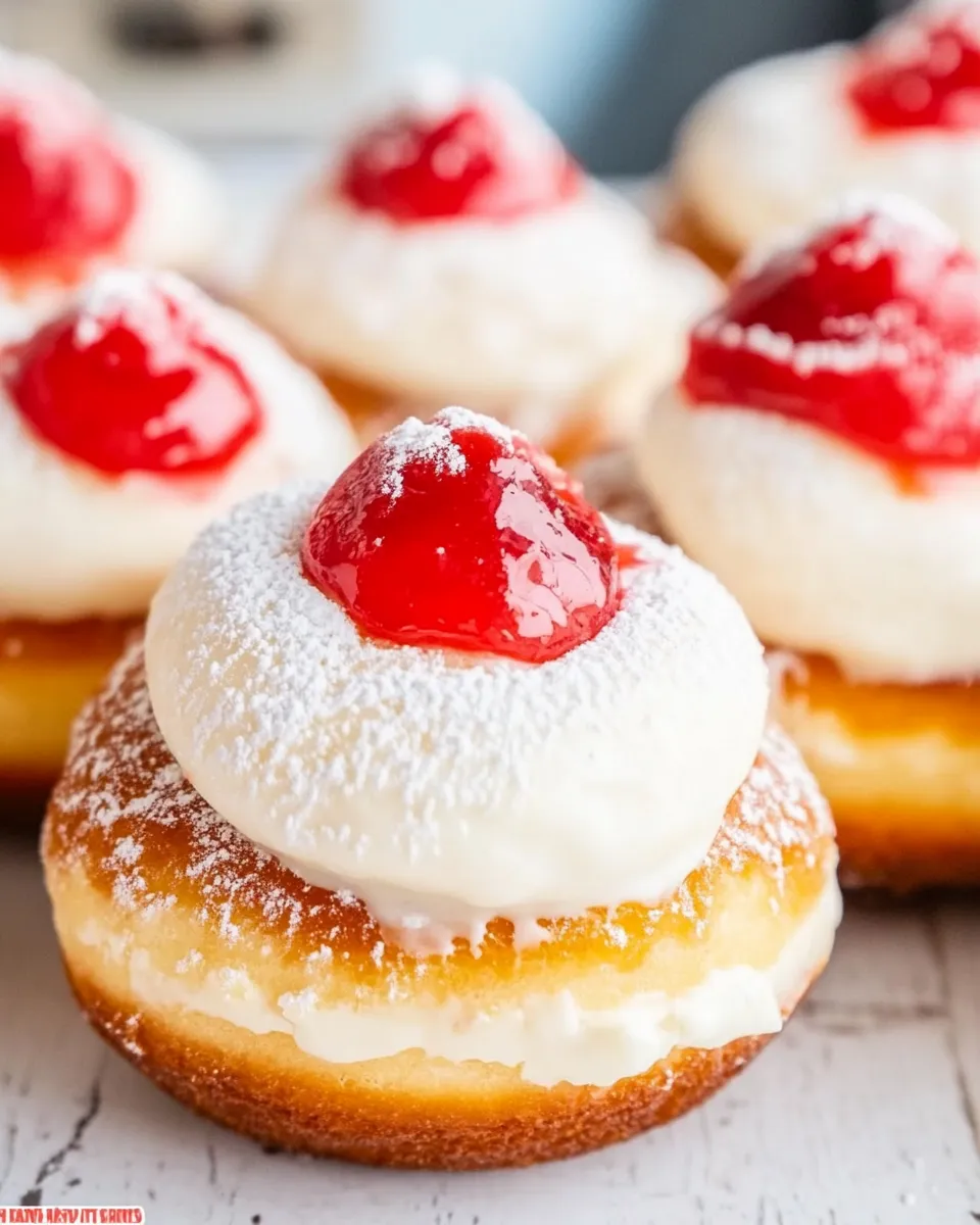 Delicious Raspberry Cheesecake Donuts image