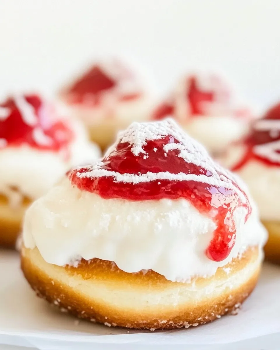 Tasty Raspberry Cheesecake Donuts shot