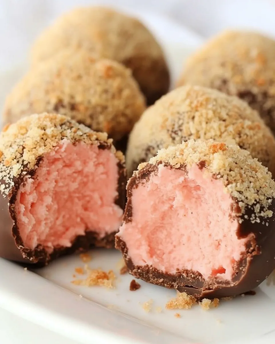 Delicious Raspberry Cheesecake Truffles shot