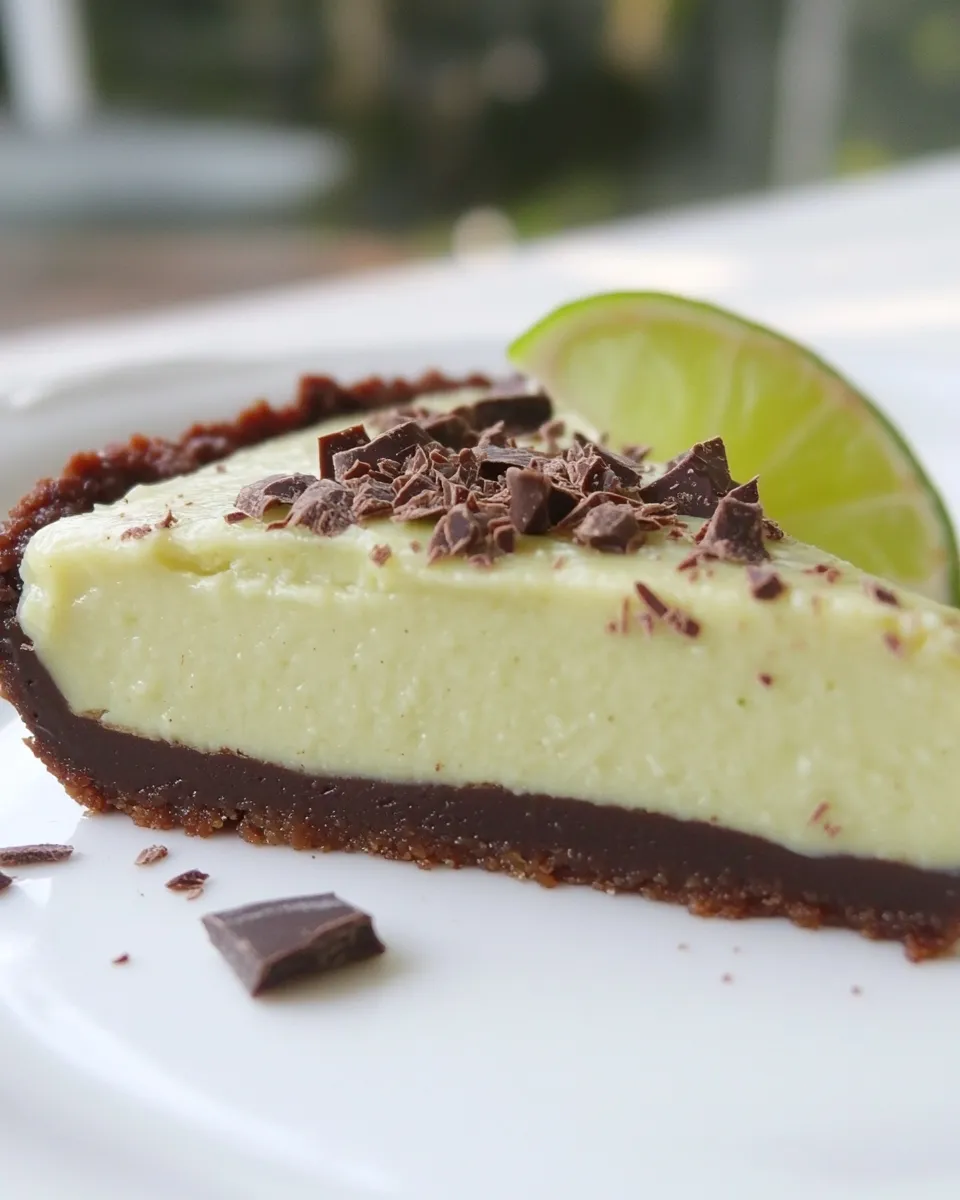 Homemade Raw Chocolate-Coated Key Lime Pie photo