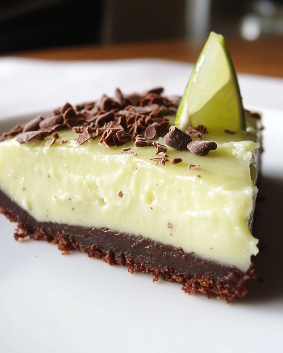 Delicious Raw Chocolate-Coated Key Lime Pie image
