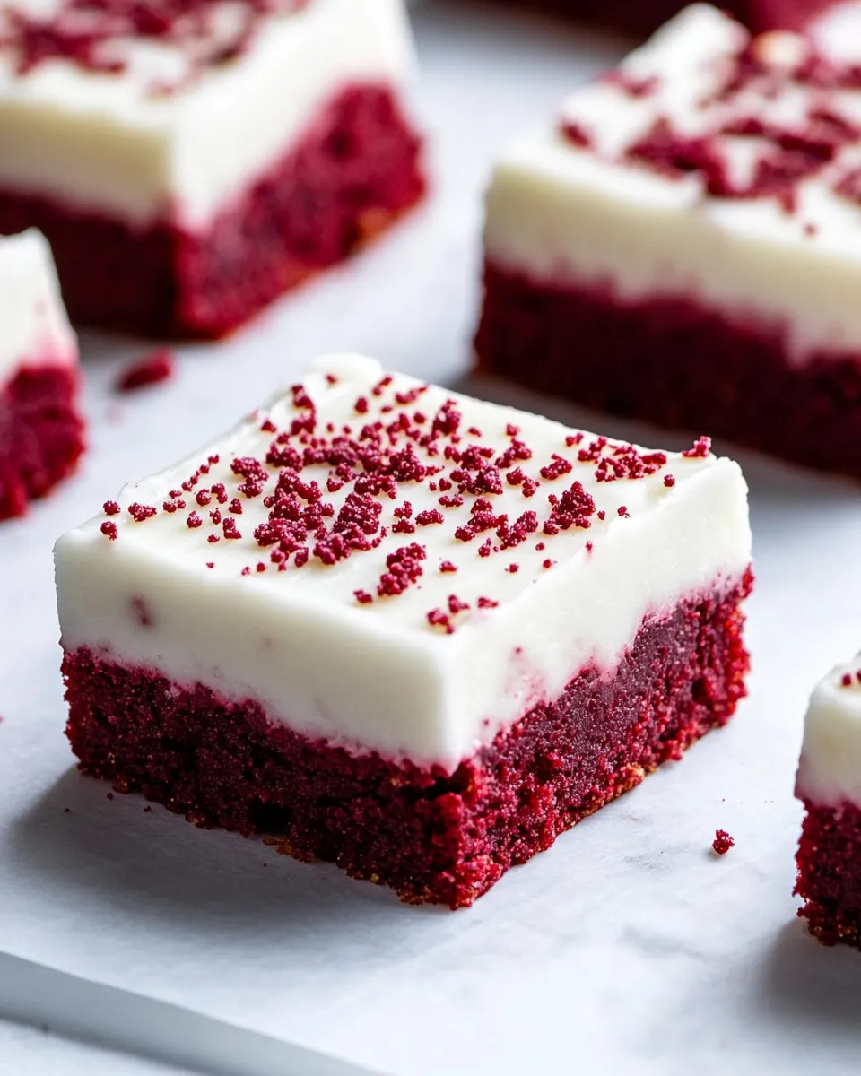 Delicious Red Velvet Sugar Cookie Bars image