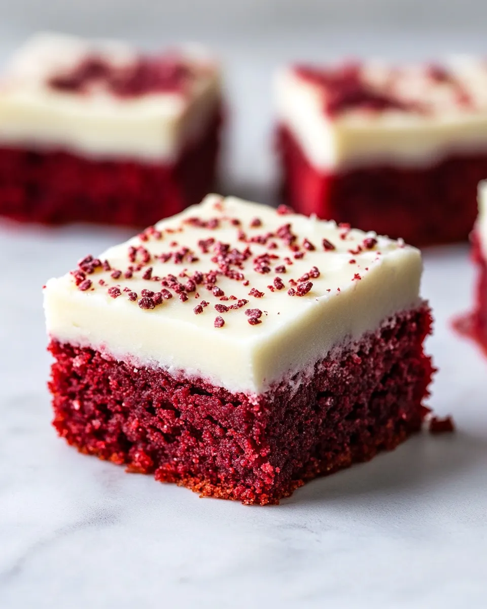 Easy Red Velvet Sugar Cookie Bars recipe photo