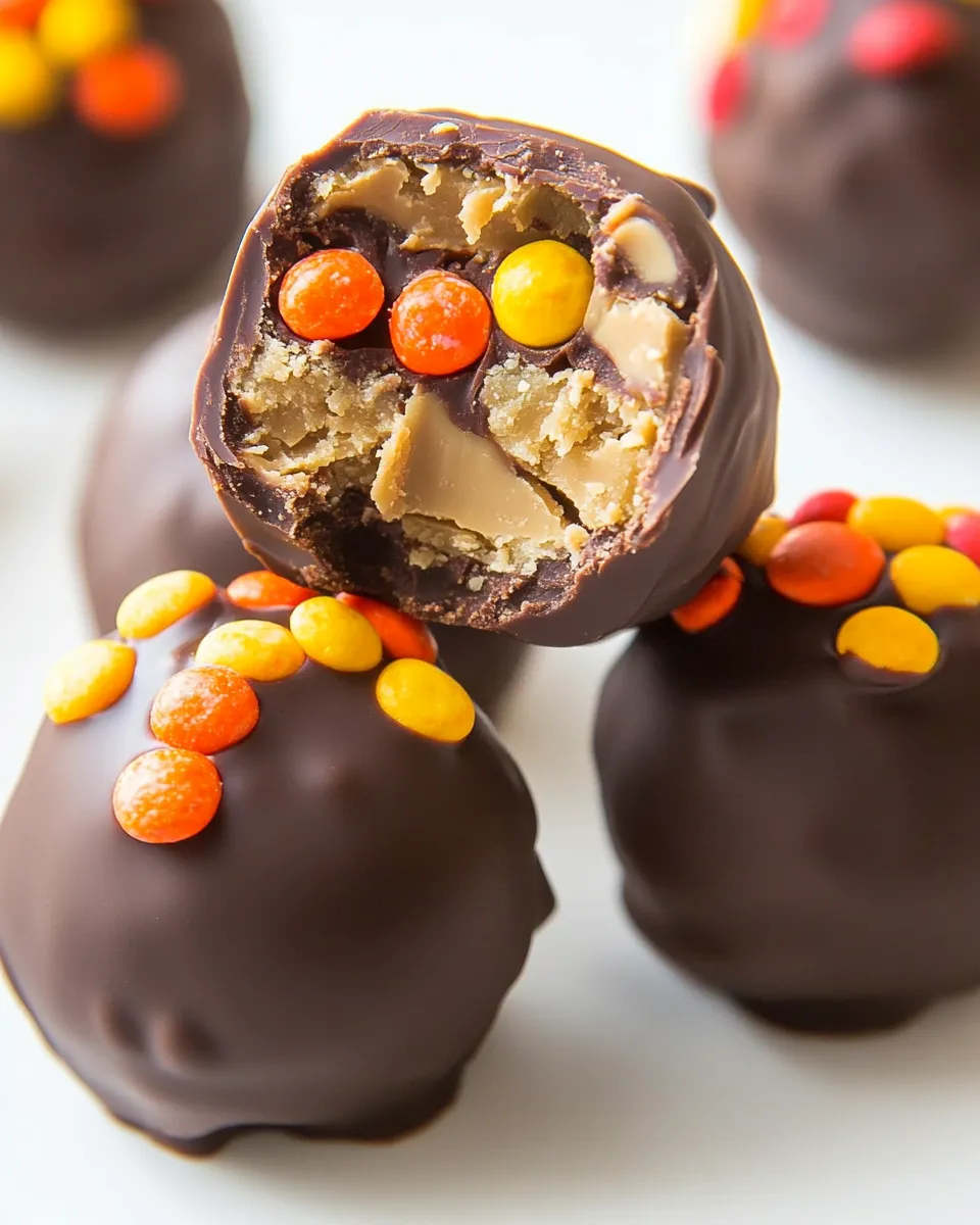 Sweet Reeses Pieces Peanut Butter Truffles dish photo