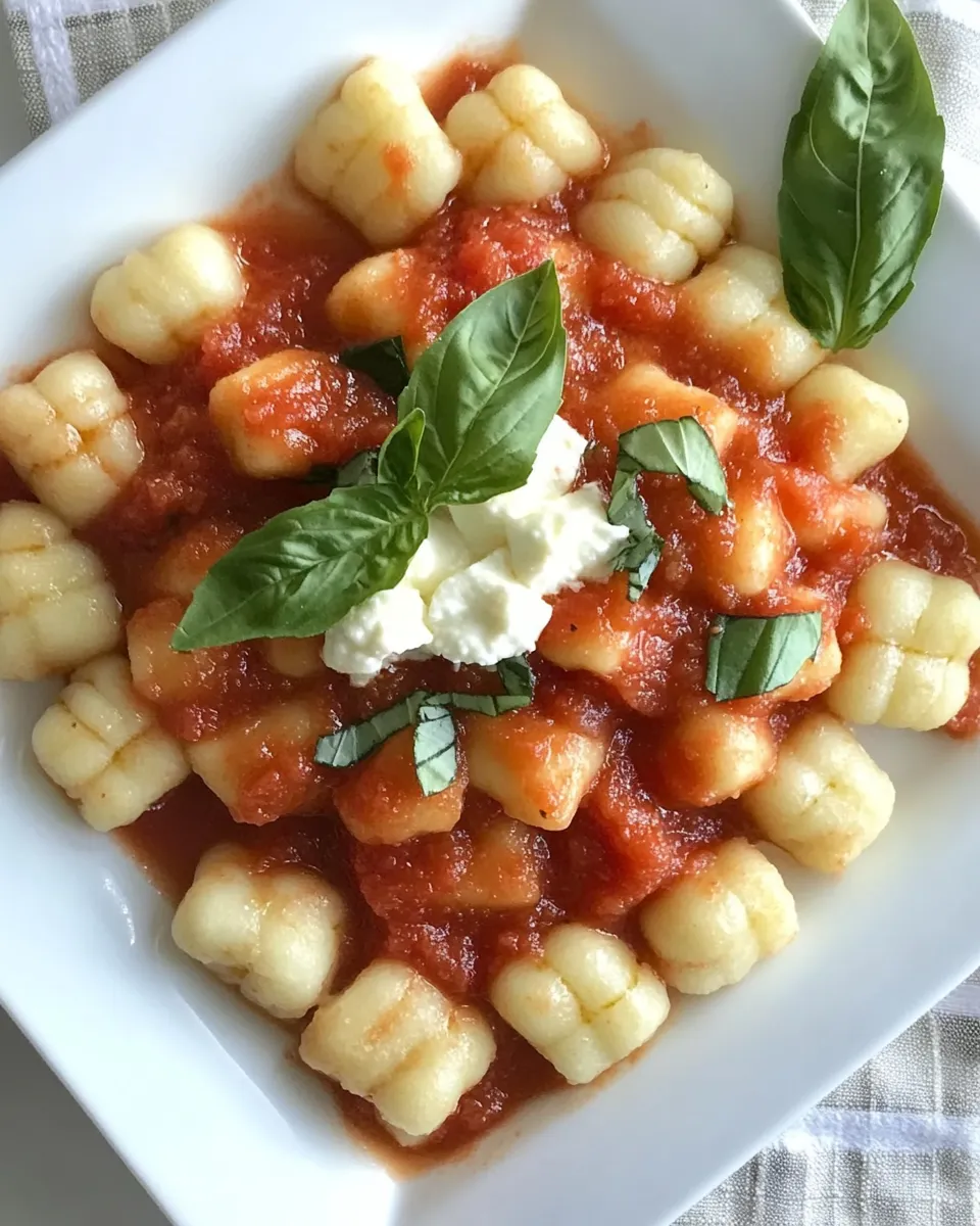 Easy Ricotta Gnocchi with Marinara recipe photo