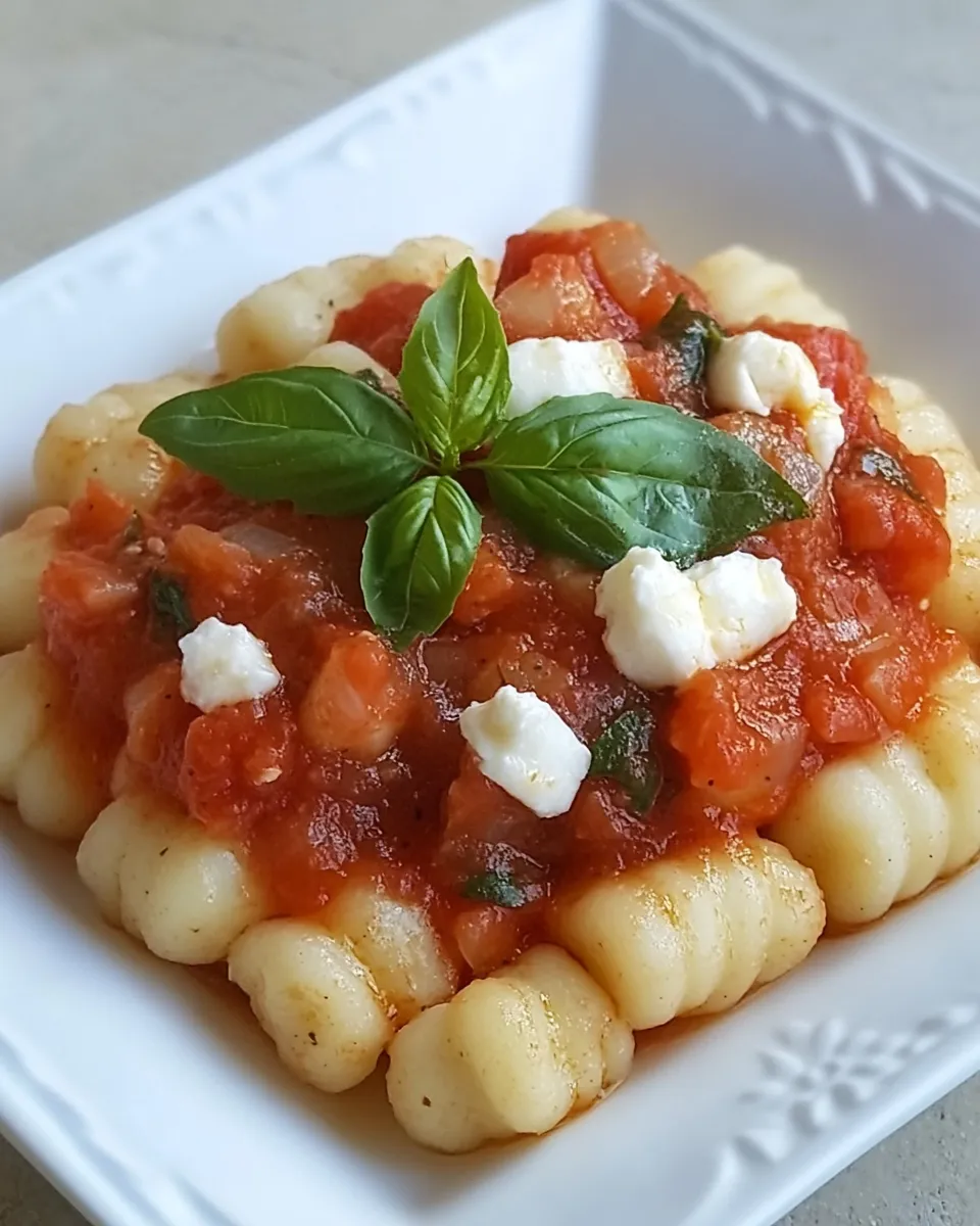 Delicious Ricotta Gnocchi with Marinara shot