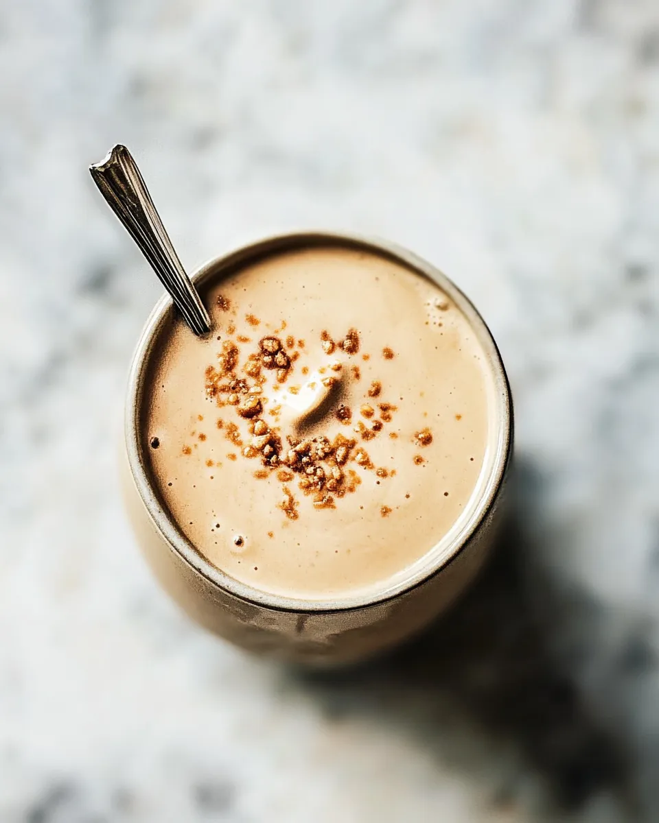 Quick Ridiculously Good Tahini Date Shake with Coffee shot