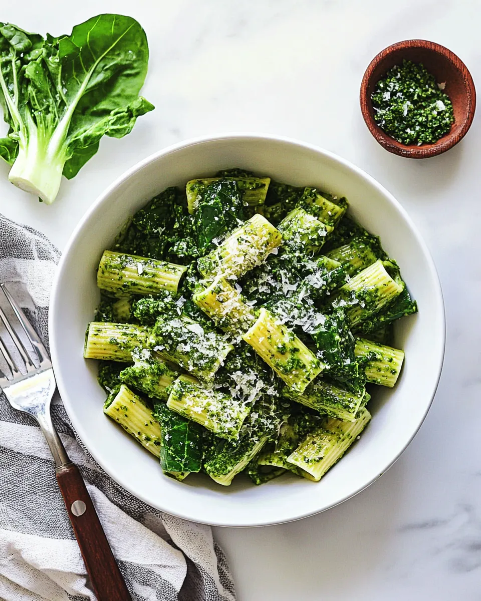 Easy Rigatoni with Easy Kale Sauce recipe photo