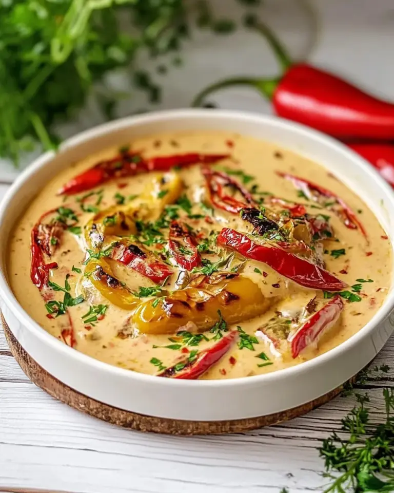 Easy Roasted Red Peppers in White Sauce photo