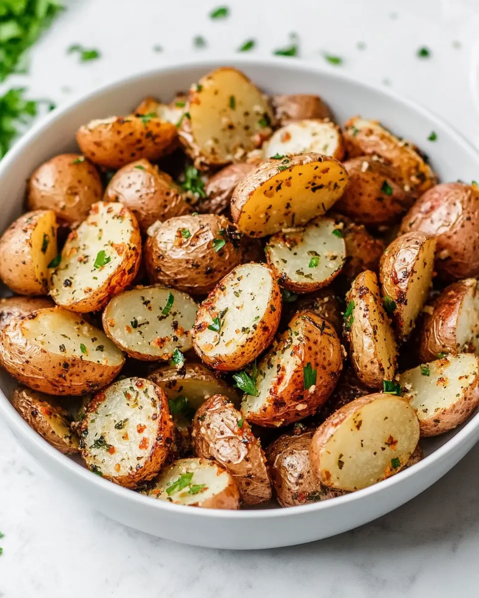 Delicious Roasted Red Potatoes with Garlic and Herbs image
