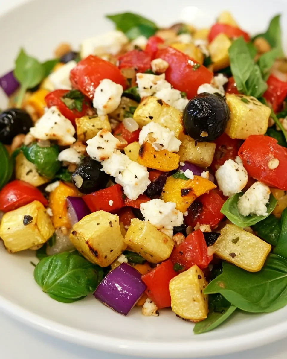 Easy Roasted Vegetable Salad Recipe shot