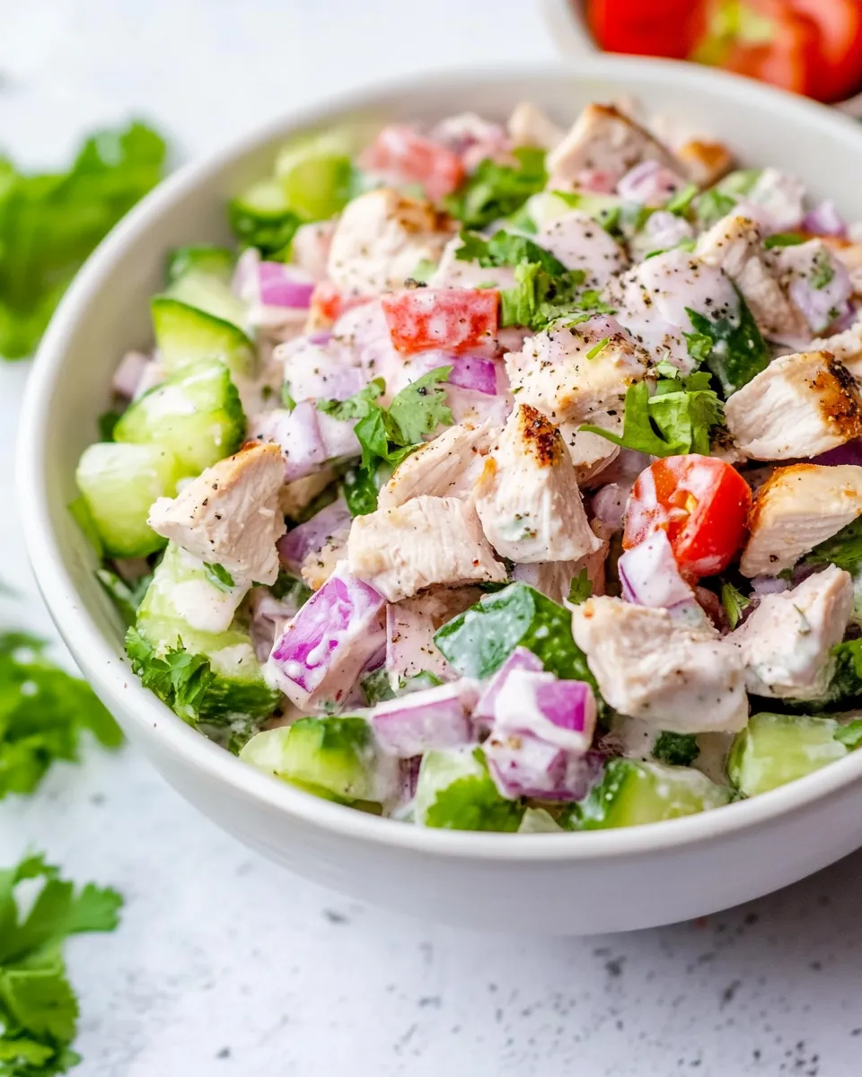 Quick Rotisserie Chicken Salad shot