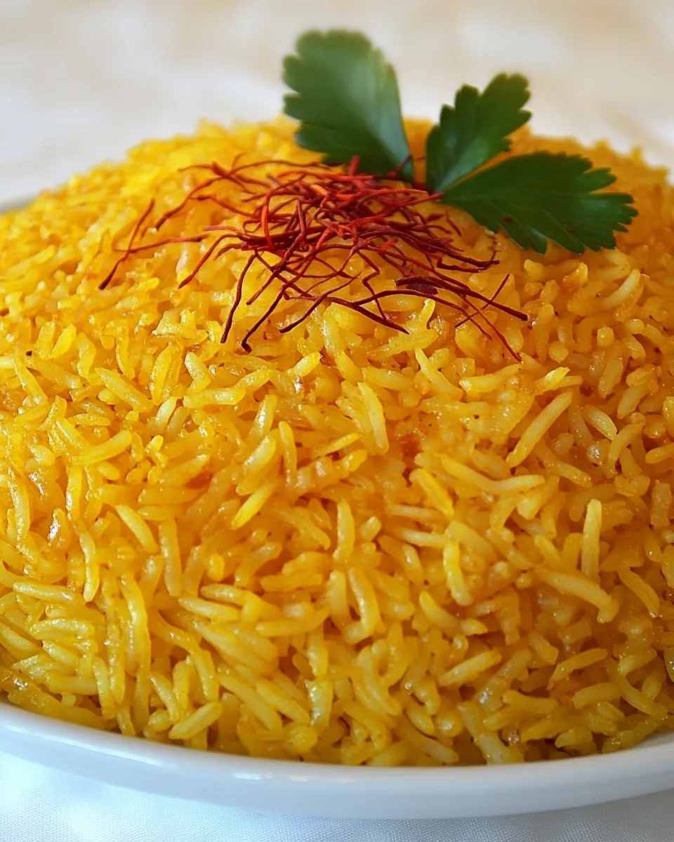 Easy Saffron Rice Recipe shot