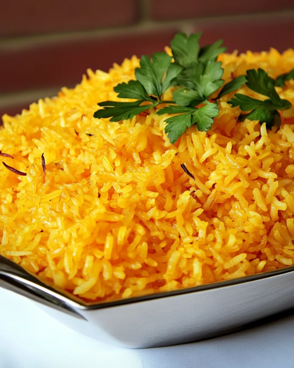 Delicious Saffron Rice Recipe dish photo