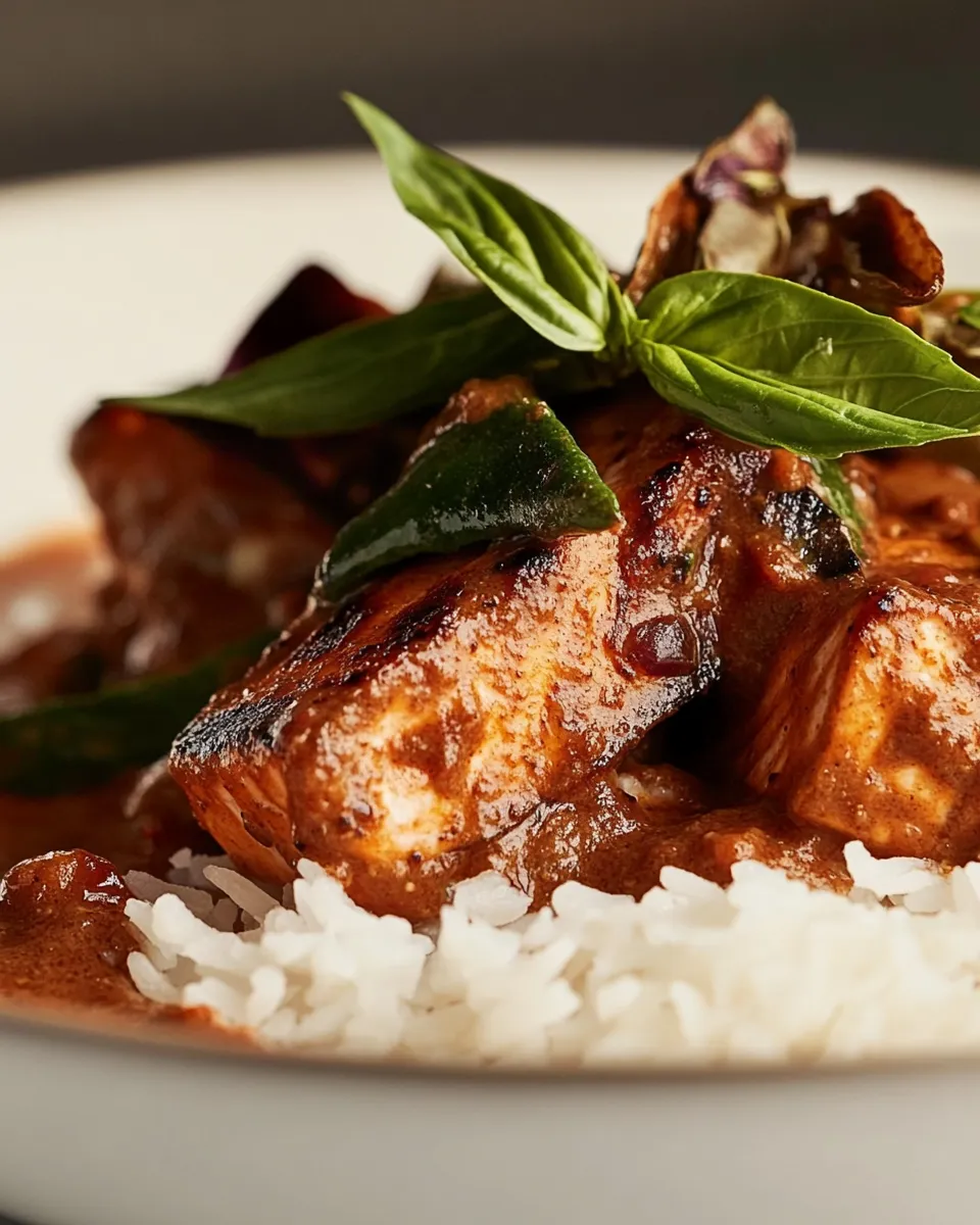 Delicious Salmon Panang Curry image