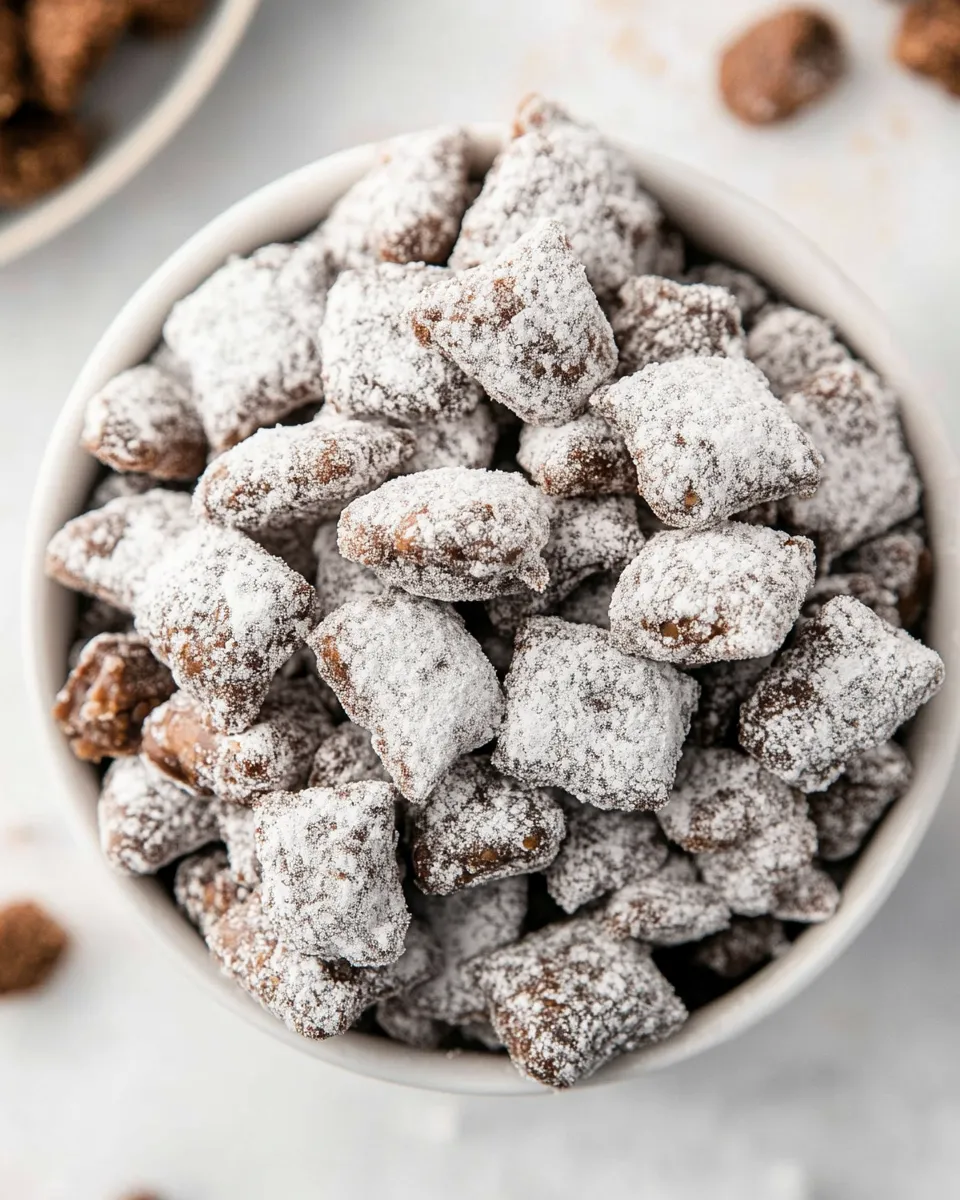 Quick Salted Caramel Puppy Chow Snack Mix recipe photo