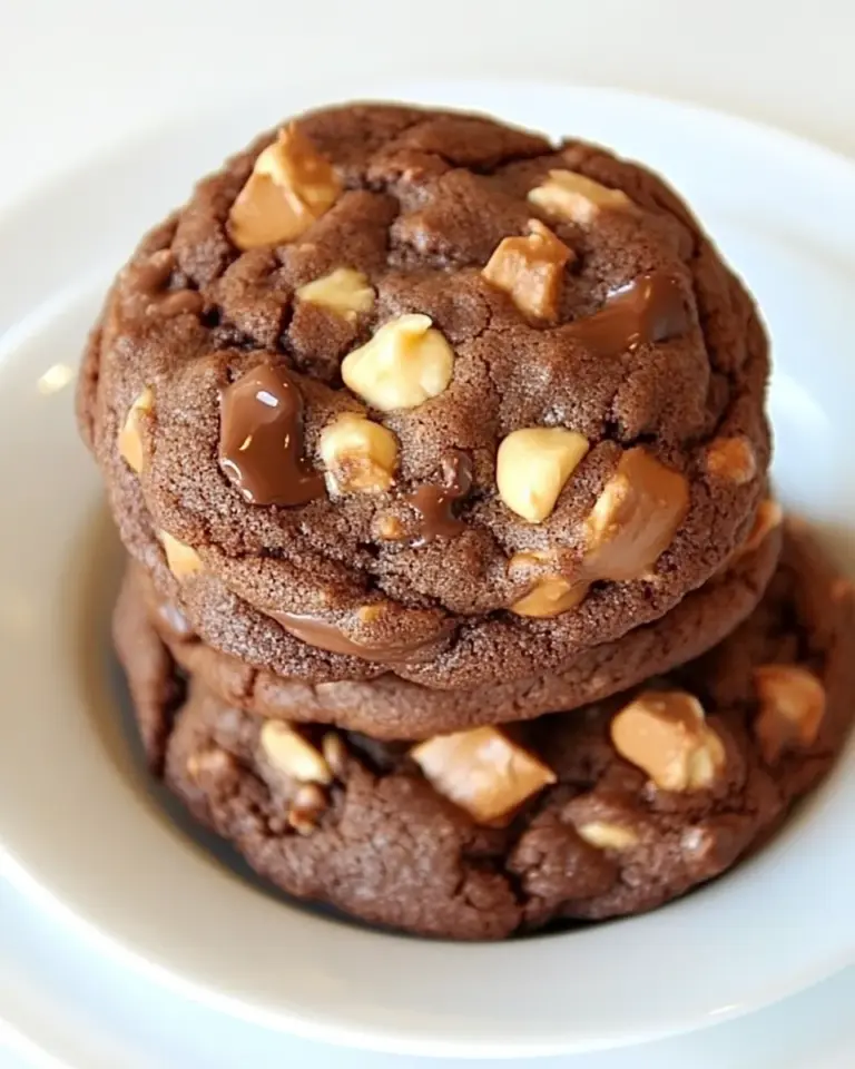 Easy Salted Double Chocolate Peanut Butter Cookies photo