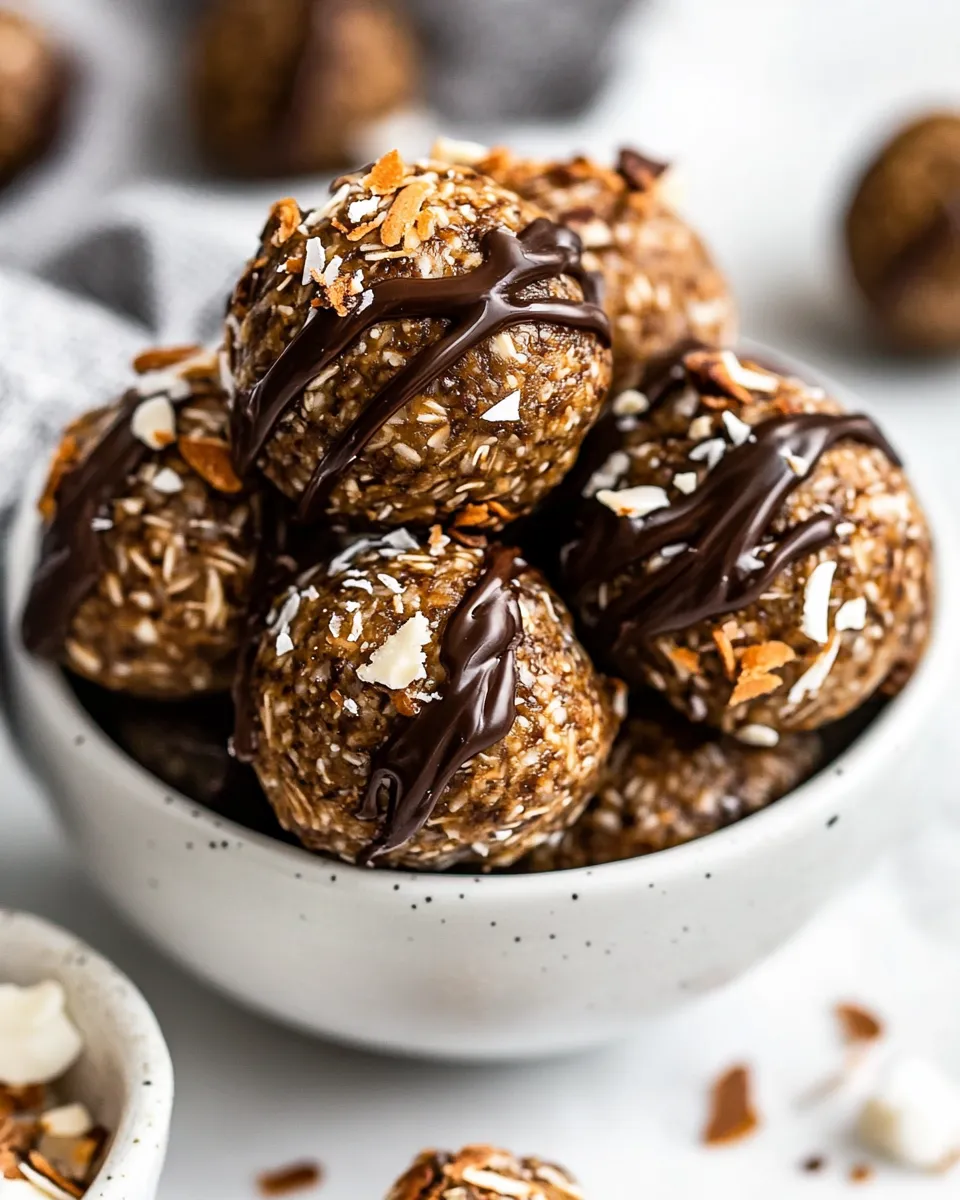 Tasty Samoa Cookie Protein Balls shot