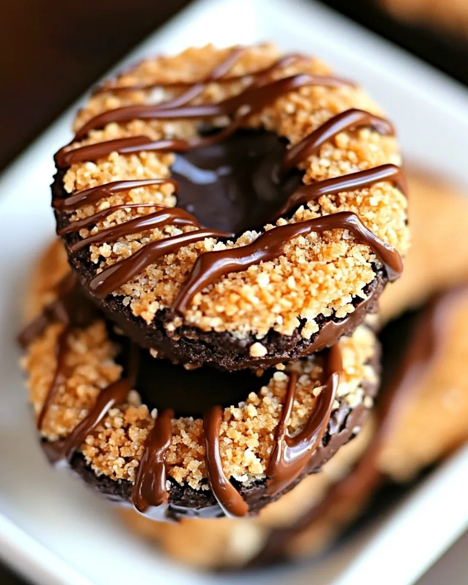Homemade Samoas Cookies or Caramel deLites Recipe photo