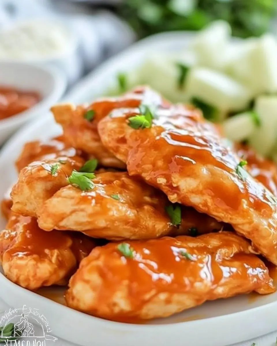 Easy Saucy Buffalo Chicken Tenders No breading image