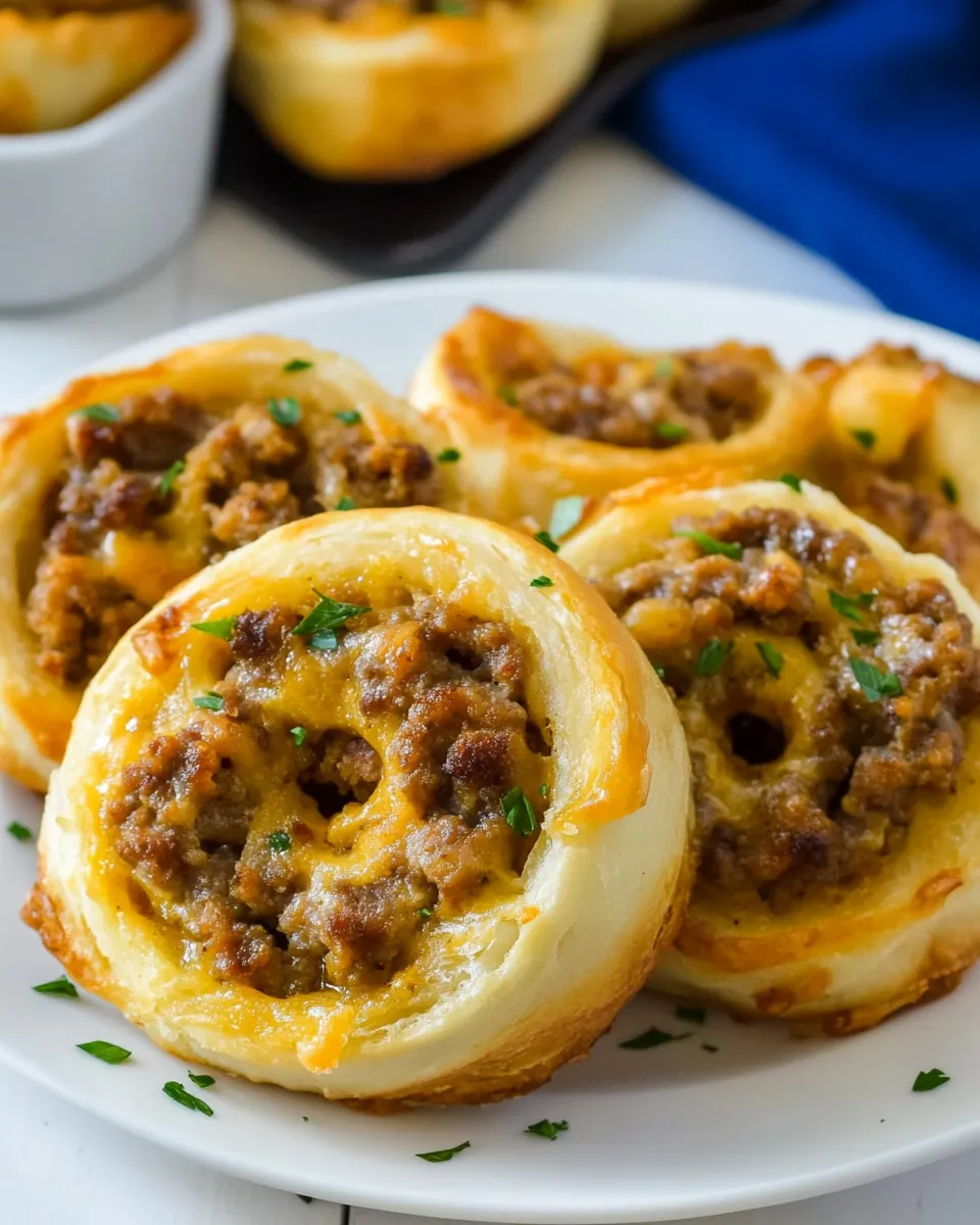 Quick Sausage Cream Cheese Pinwheels shot