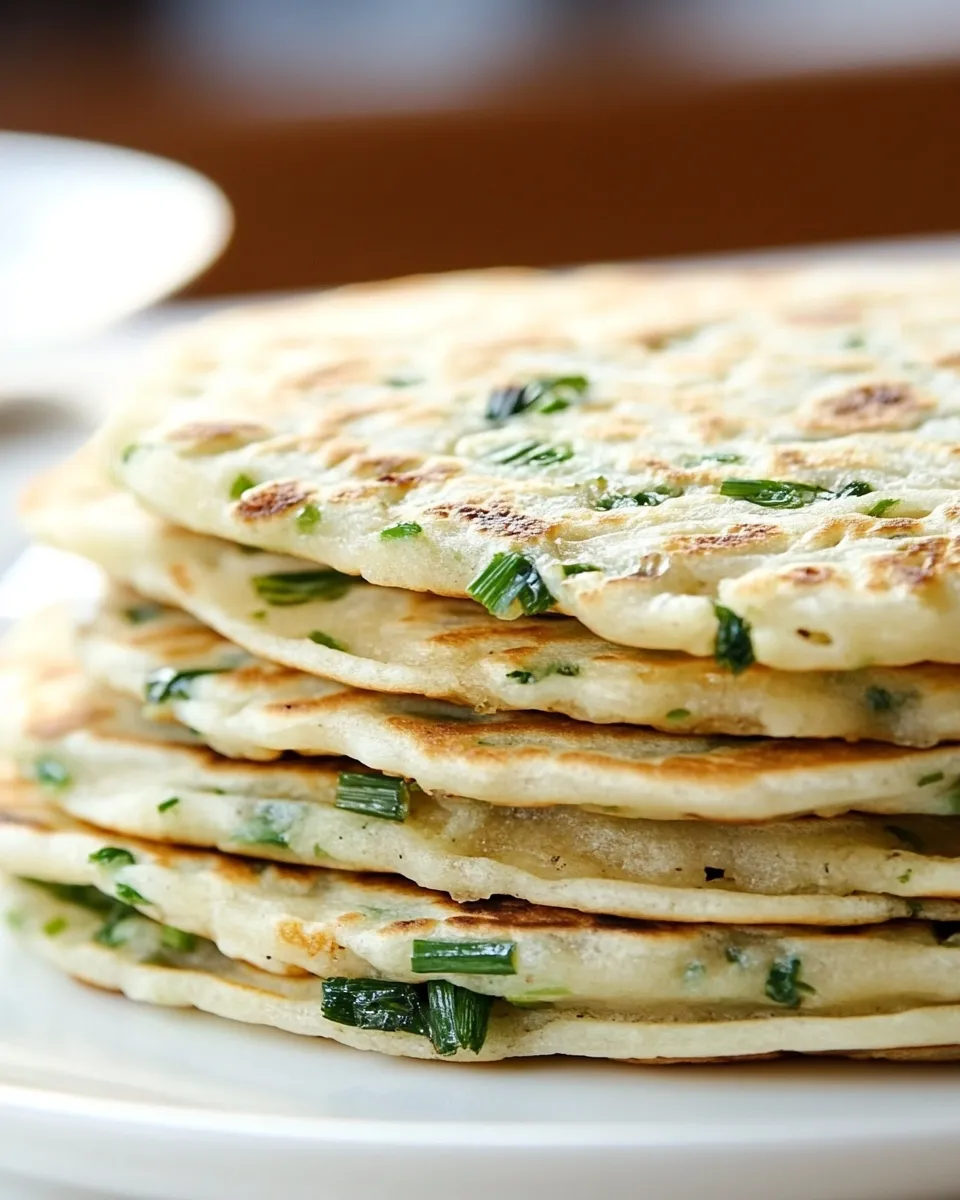 Delicious Scallion Pancakes shot