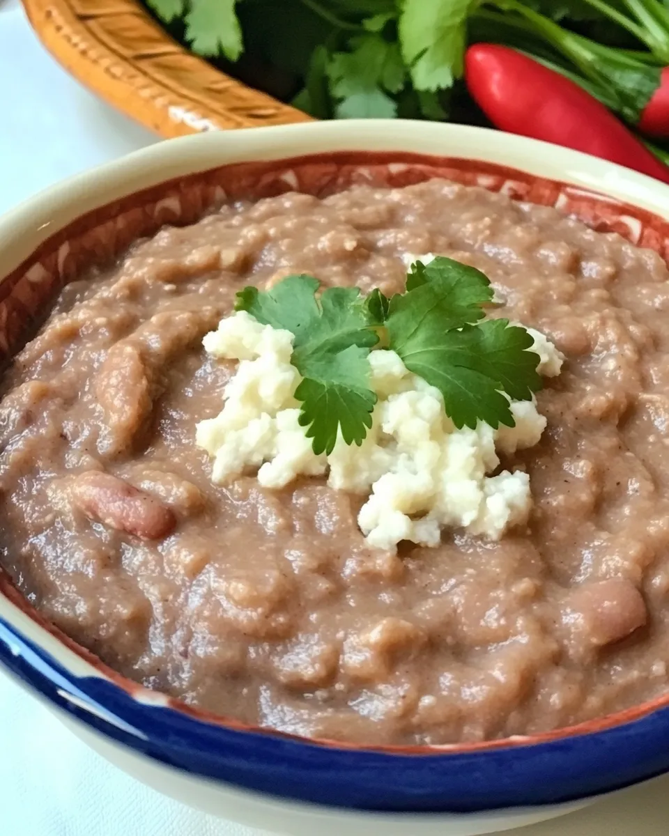 Healthy Semi-Homemade Refried Beans dish photo