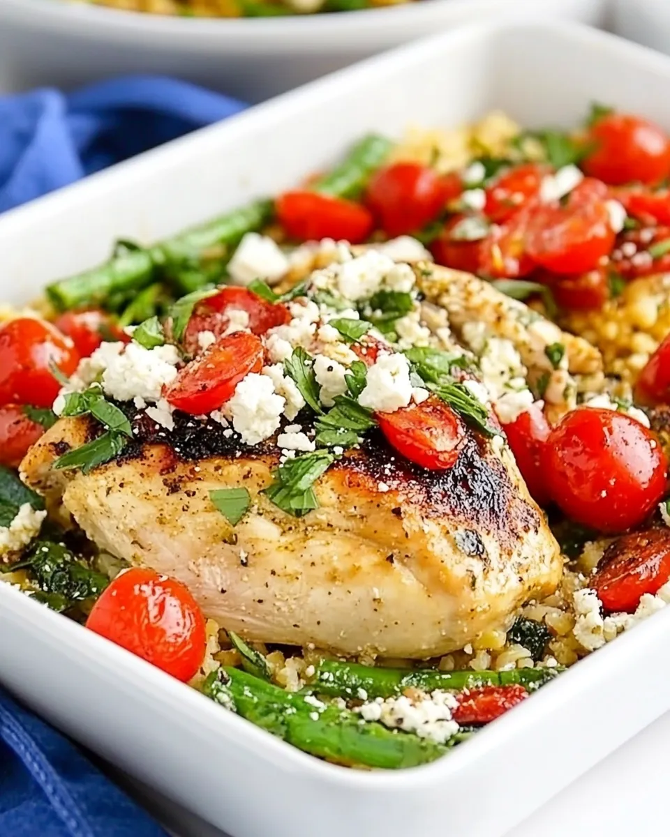 Delicious Sheet Pan Greek Chicken Meal image