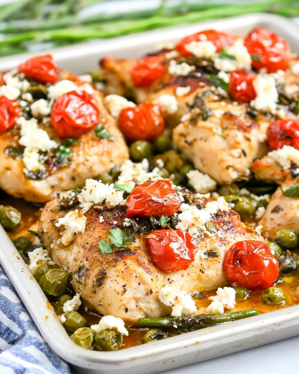 Healthy Sheet Pan Greek Chicken Meal recipe photo