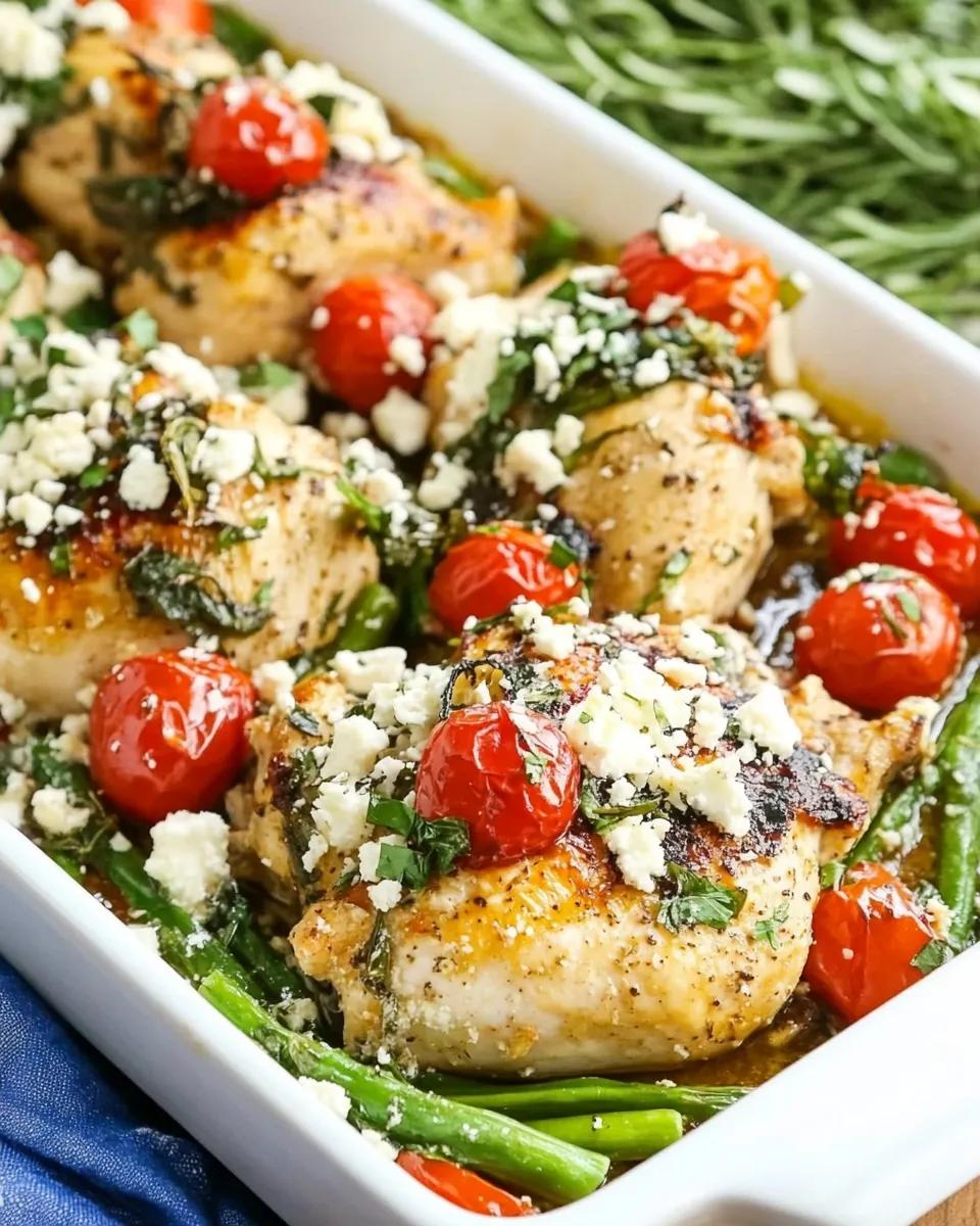 Savory Sheet Pan Greek Chicken Meal shot