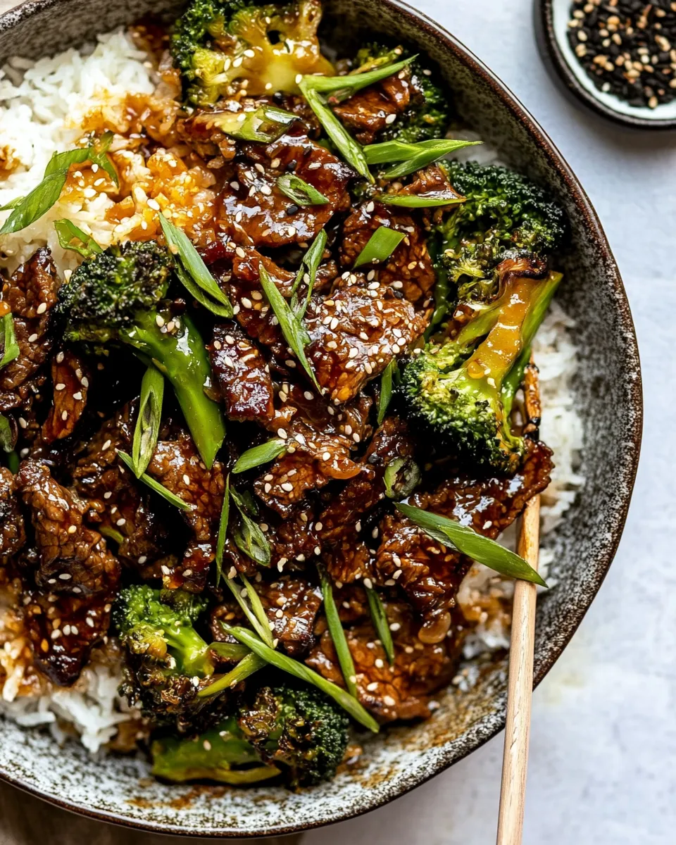 Simple Sheet Pan Spicy Ginger Sesame Beef and Broccoli. dish image