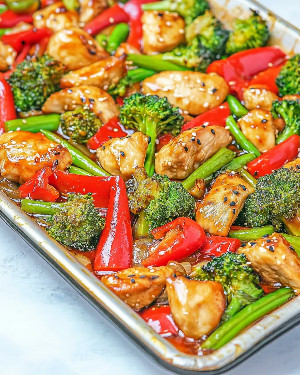 Quick Sheet Pan Teriyaki Chicken and Vegetables shot