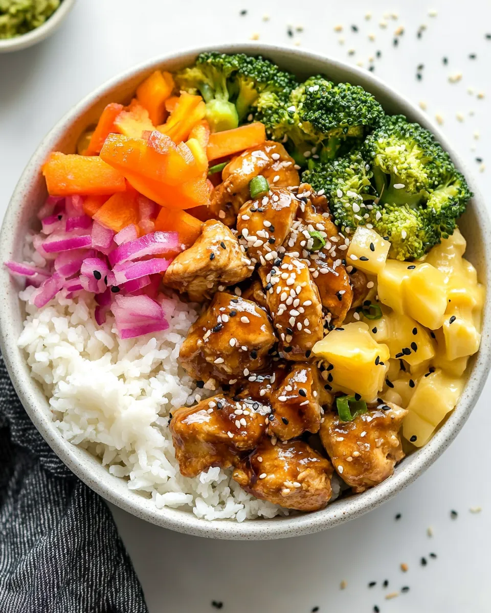 Classic Simple Teriyaki Bowl with Chicken image