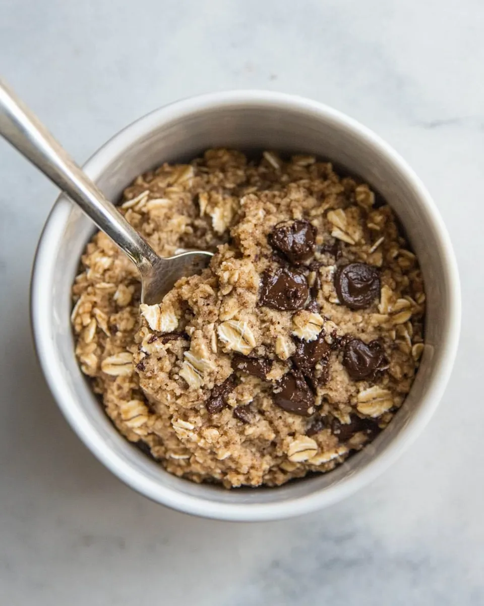 Easy Single-Serve Vegan Oatmeal Cookie in a Mug recipe photo