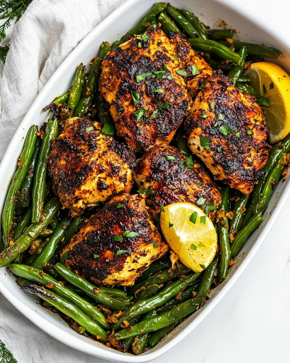 Healthy Skillet Chicken and Green Beans recipe photo